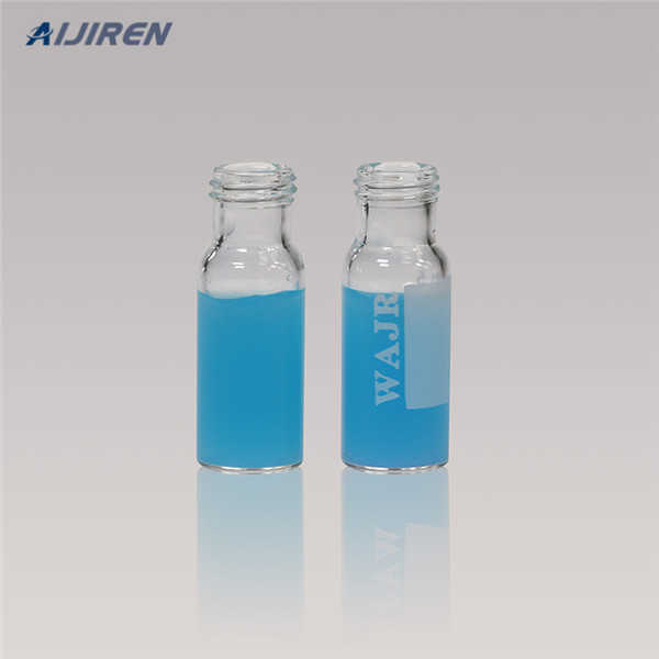 labeled chromatography glass vials amber glass